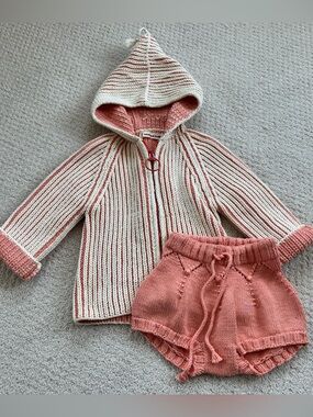 Misha and Puff coral Plum Island Beach Jacket set with matching bloomer